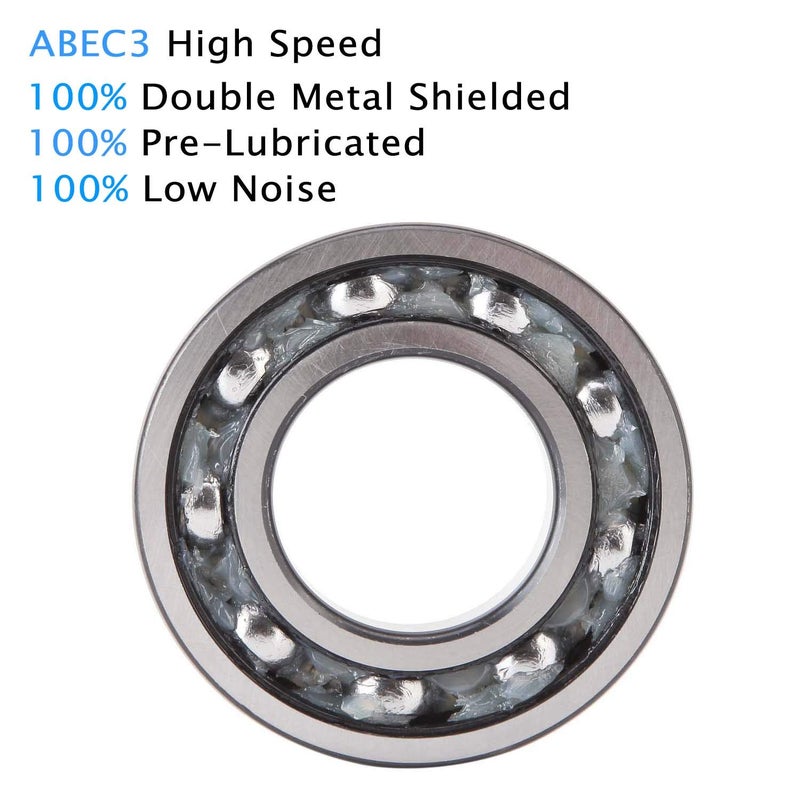 Donepart R6 2RS Bearings - 3/8 ID x 7/8 OD x 9/32 Width, Pre-Lubricated and Double Rubber Sealed (10 Pack) - Image 3
